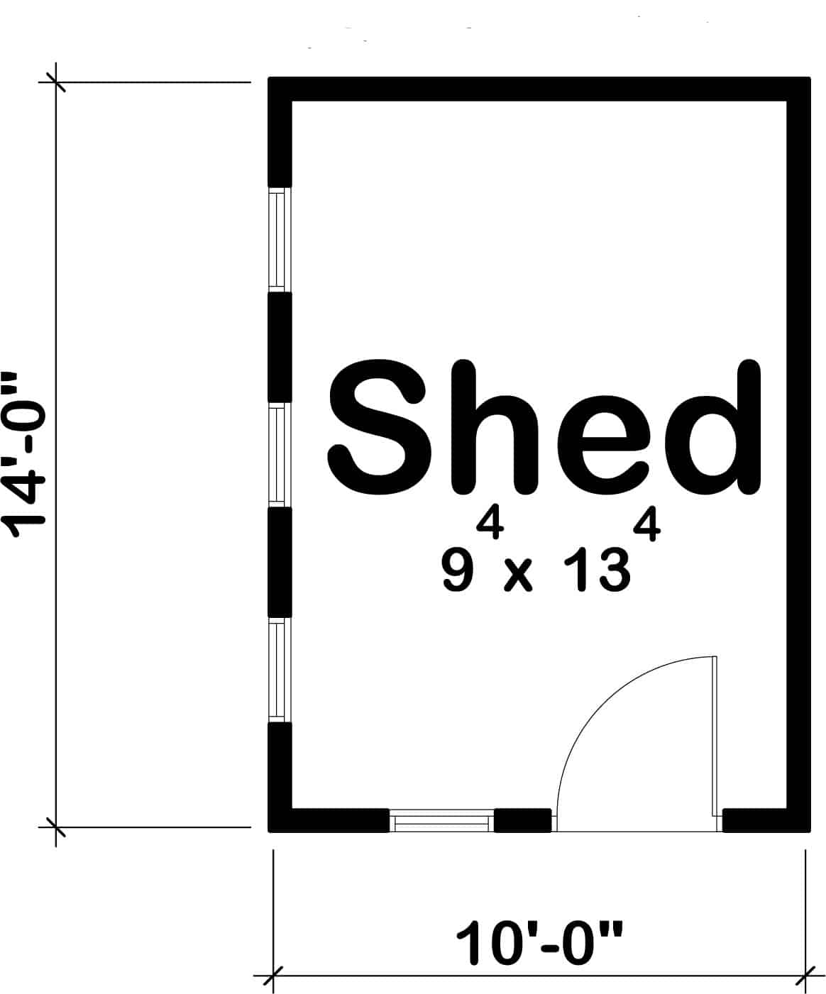 Main Level of Cottage Plan #100-1361