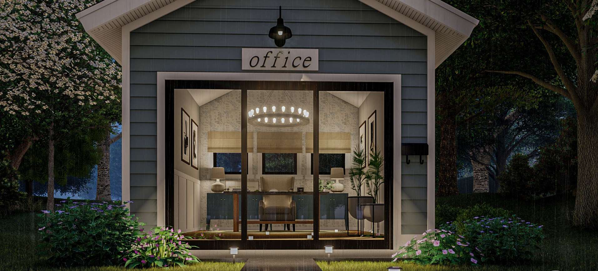 Front View of this 0-Bedroom, 192 Sq Ft Plan - 100-1362
