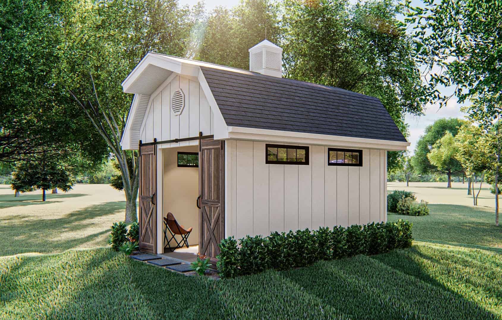 Right Side View of this 0-Bedroom, 192 Sq Ft Plan - 100-1363