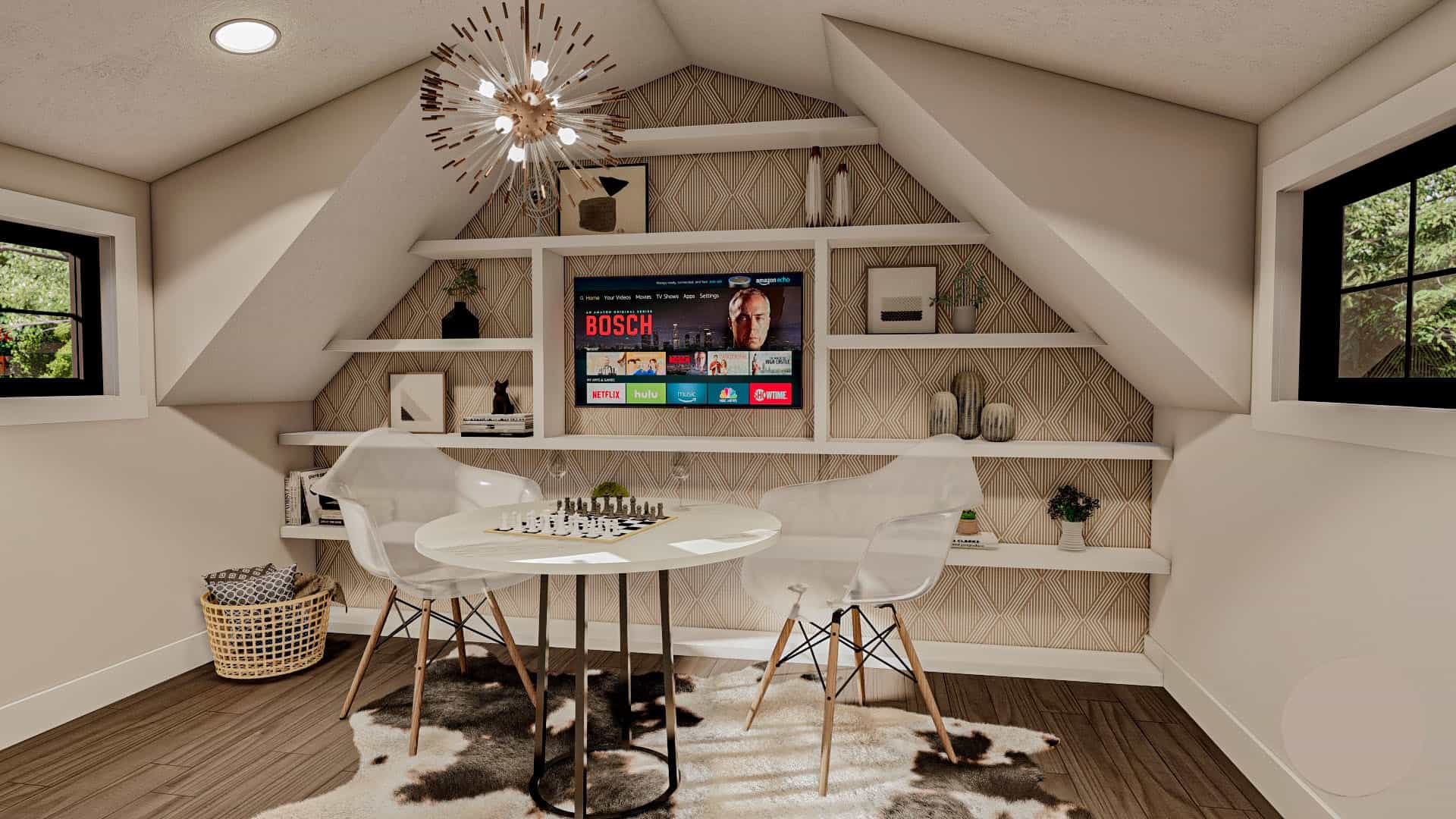 Loft of this 0-Bedroom, 224 Sq Ft Plan - 100-1364
