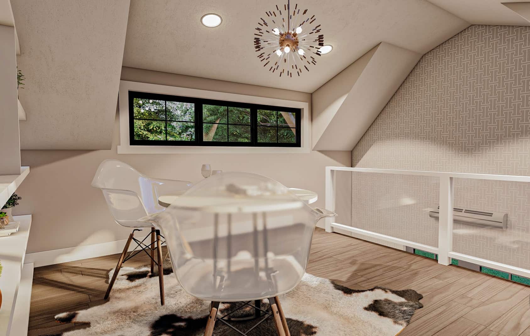 Loft of this 0-Bedroom, 224 Sq Ft Plan - 100-1364