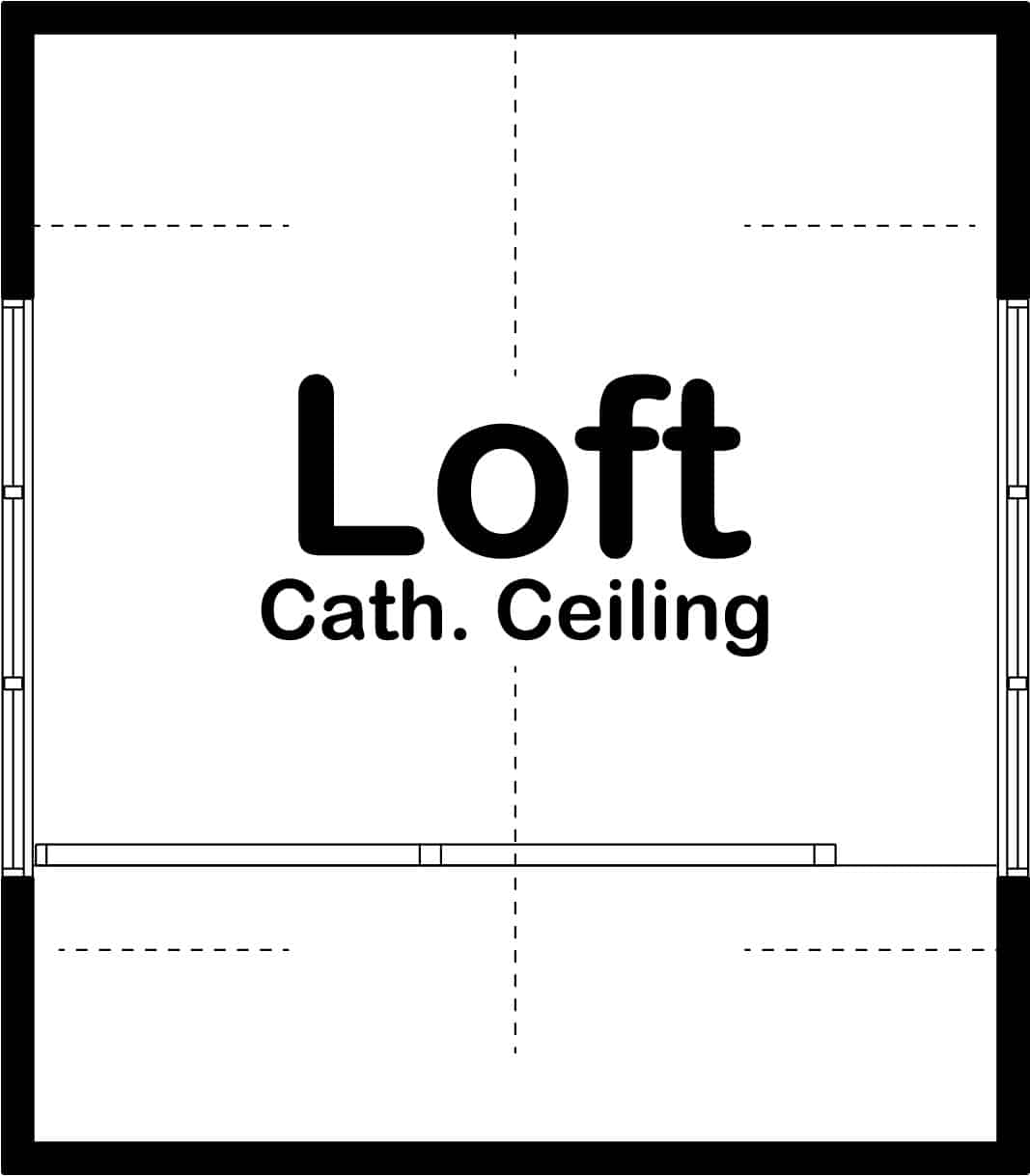 Upper Level of Farmhouse Plan #100-1364