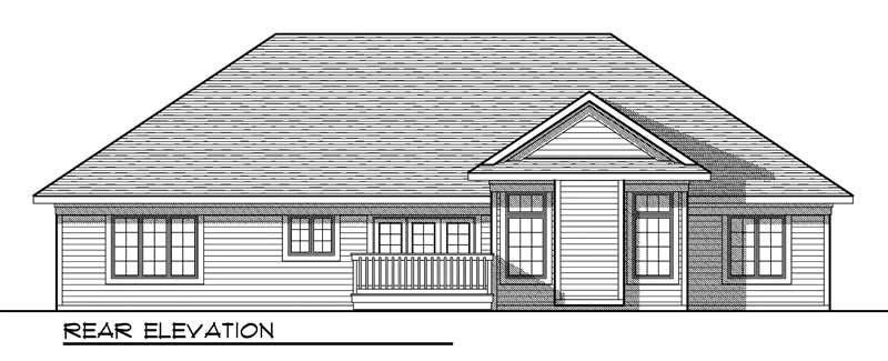 Home Plan Rear Elevation of this 3-Bedroom,2007 Sq Ft Plan -101-1003