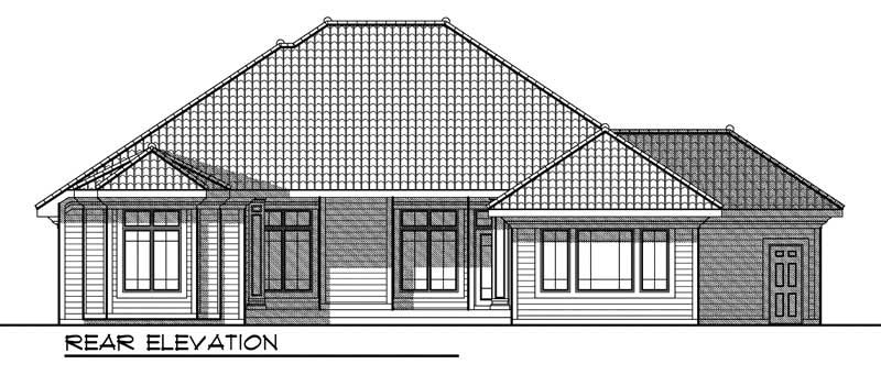 Home Plan Rear Elevation of this 2-Bedroom,2238 Sq Ft Plan -101-1004