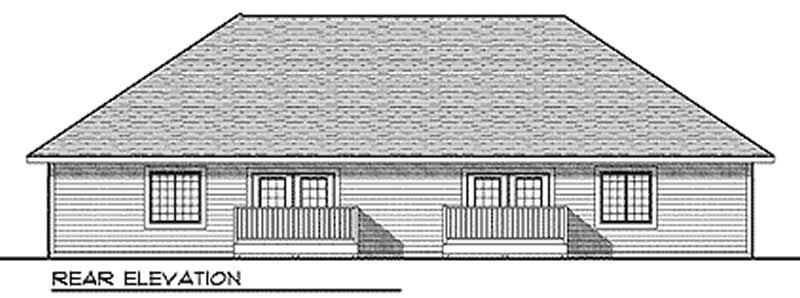 Home Plan Rear Elevation of this 2-Bedroom,2515 Sq Ft Plan -101-1030