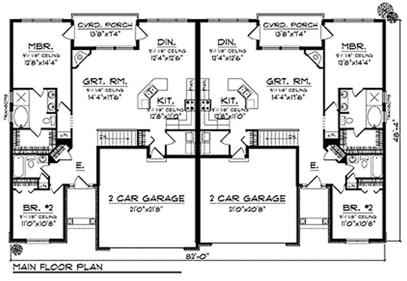 Floor Plan First Story of Multi-Unit Plan #101-1065