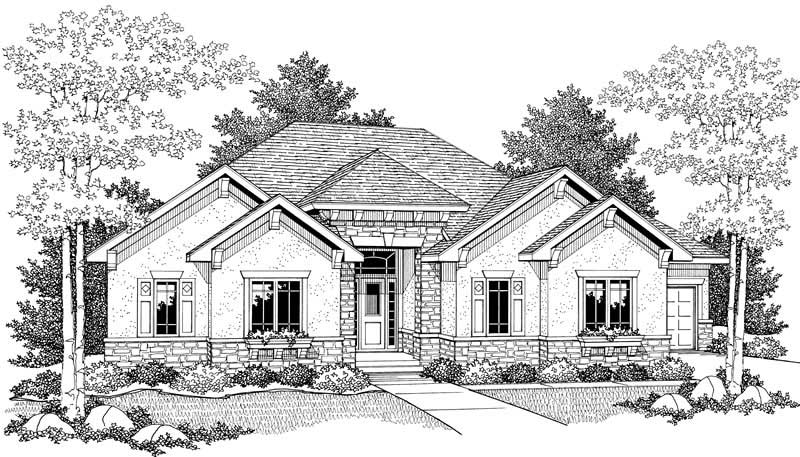 Home Plan Front Elevation of this 3-Bedroom,3140 Sq Ft Plan -101-1072