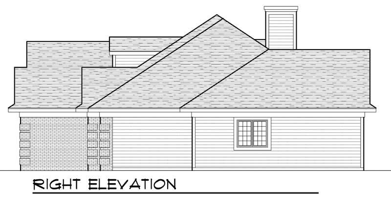 Home Plan Right Elevation of this 3-Bedroom,2229 Sq Ft Plan -101-1077