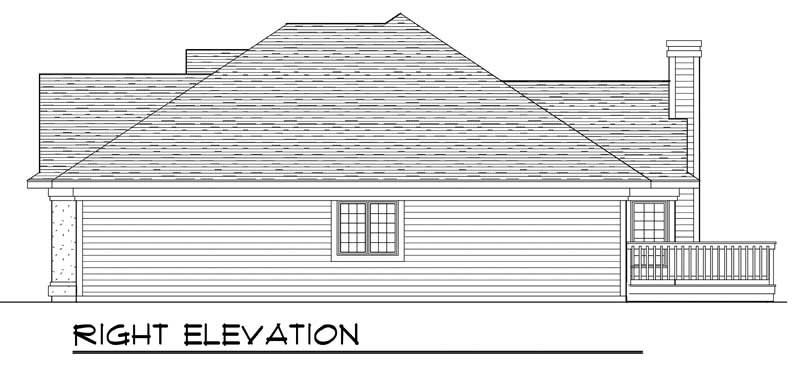Home Plan Right Elevation of this 3-Bedroom,2007 Sq Ft Plan -101-1079