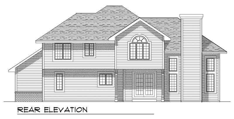 Floor Plan Second Story of Colonial Plan #101-1100