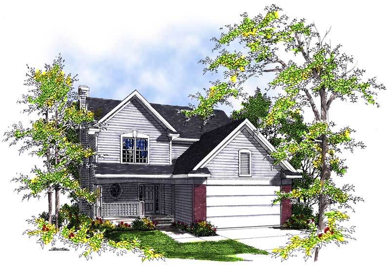 Front elevation of Country home (ThePlanCollection: House Plan #101-1108)