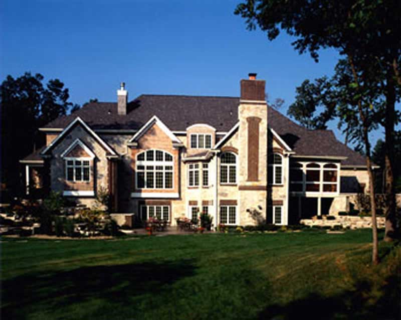 Home Plan Rear Elevation of this 4-Bedroom,6571 Sq Ft Plan -101-1110