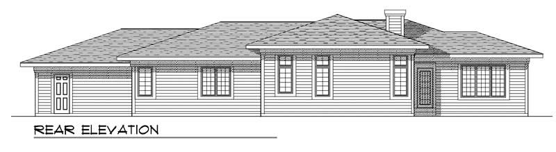 Home Plan Rear Elevation of this 3-Bedroom,1947 Sq Ft Plan -101-1147