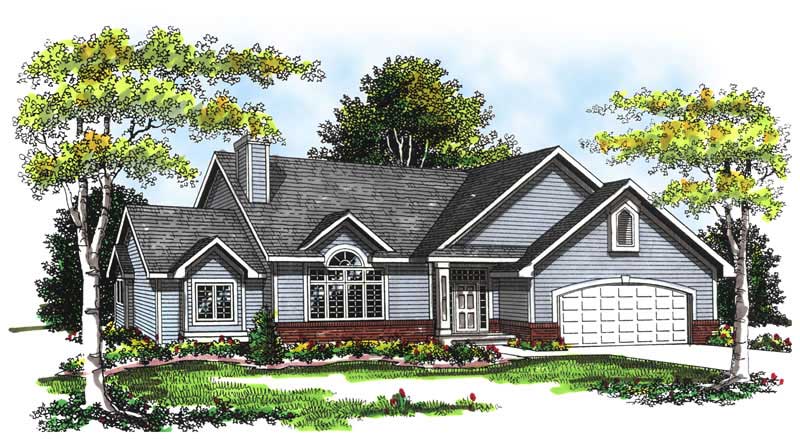 Front View of this 3-Bedroom, 2147 Sq Ft Plan - 101-1157