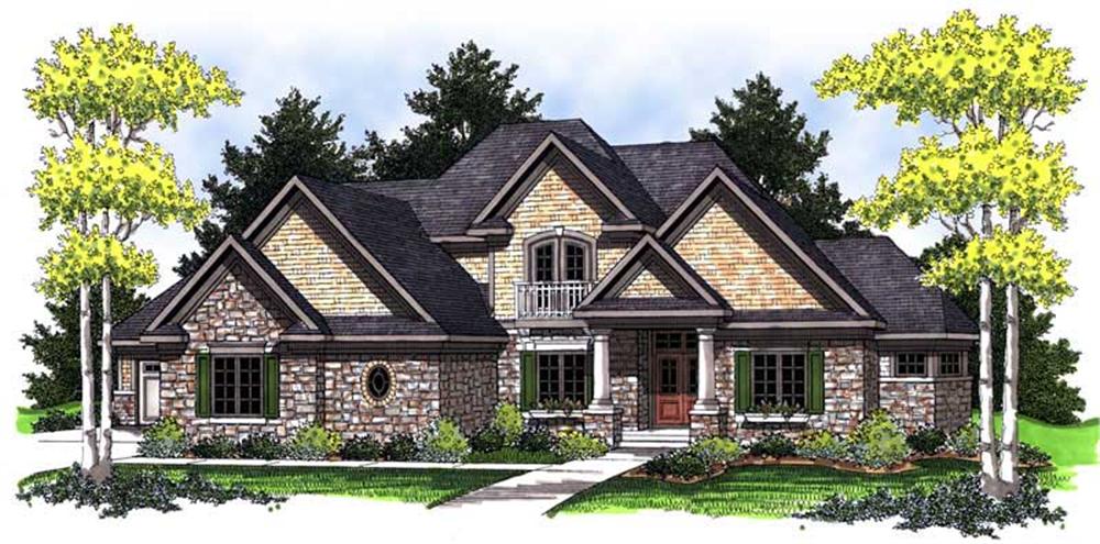 Front View of this 4-Bedroom, 2874 Sq Ft Plan - 101-1224