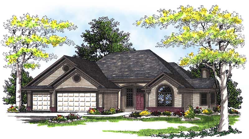 Front View of this 3-Bedroom, 1894 Sq Ft Plan - 101-1240