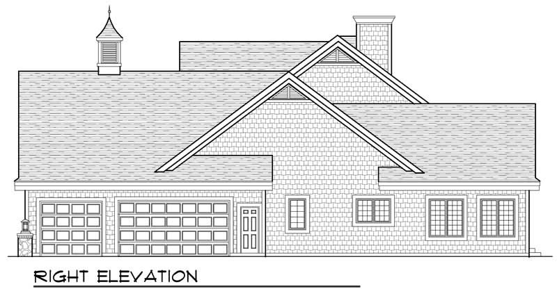 Home Plan Right Elevation of this 4-Bedroom,2994 Sq Ft Plan -101-1248