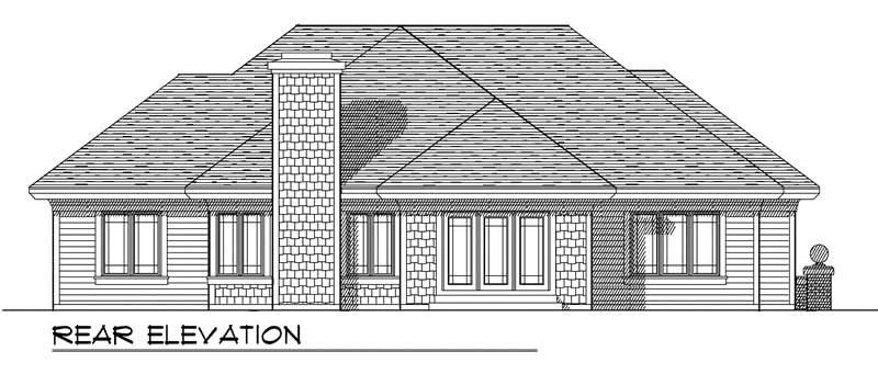 Floor Plan First Story of Ranch Plan #101-1305