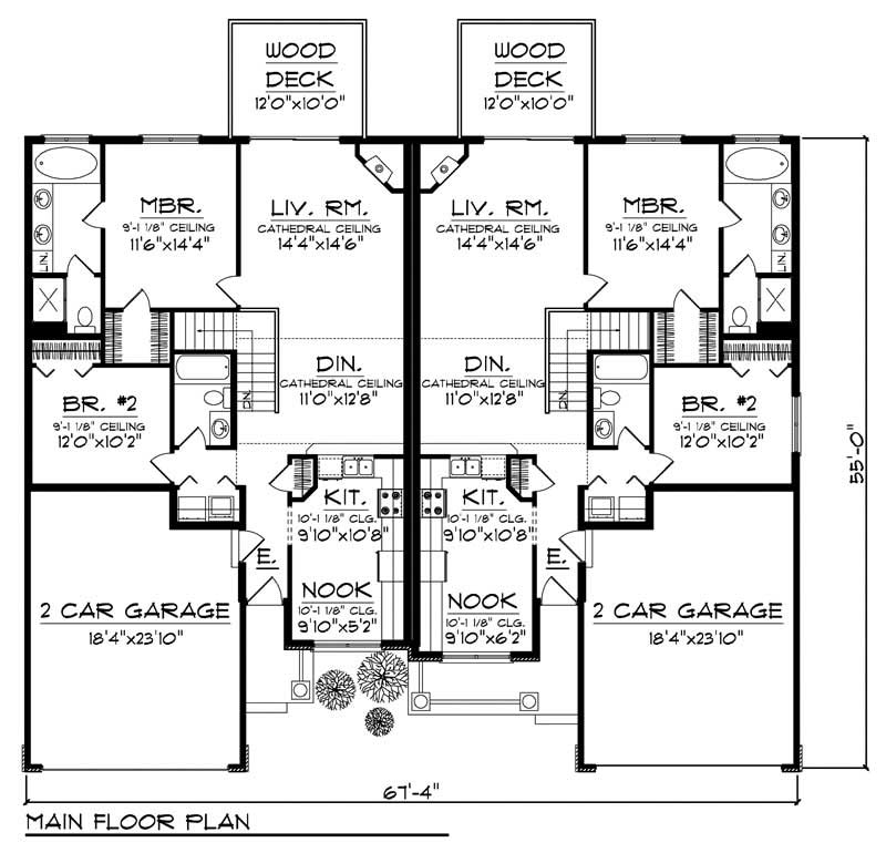 Floor Plan First Story of Multi-Unit Plan #101-1322