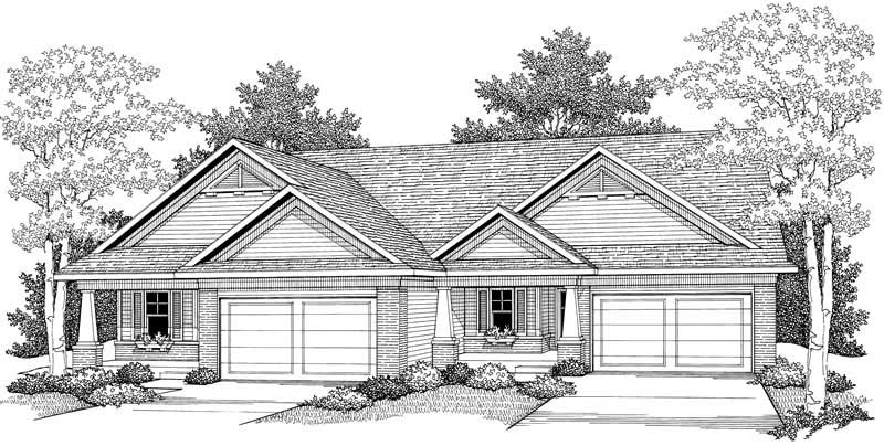 Home Plan Front Elevation of this 2-Bedroom,2683 Sq Ft Plan -101-1323