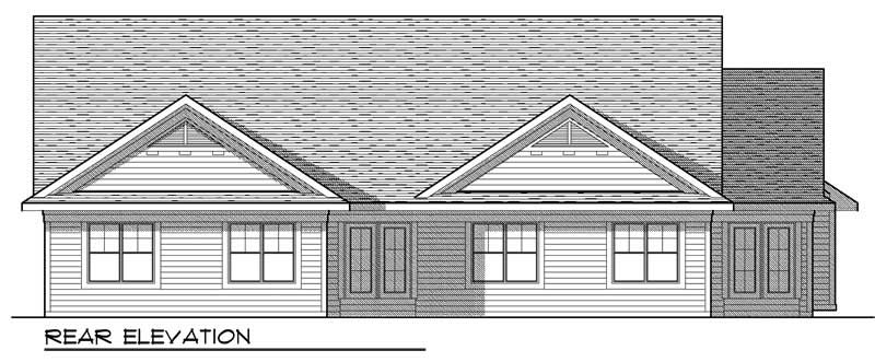 Home Plan Rear Elevation of this 2-Bedroom,2683 Sq Ft Plan -101-1323