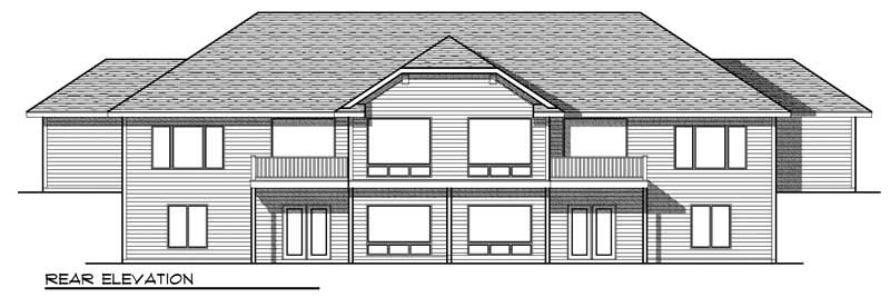 Home Plan Rear Elevation of this 3-Bedroom,5056 Sq Ft Plan -101-1334