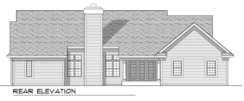 Home Plan Rear Elevation of this 3-Bedroom,1934 Sq Ft Plan -101-1349