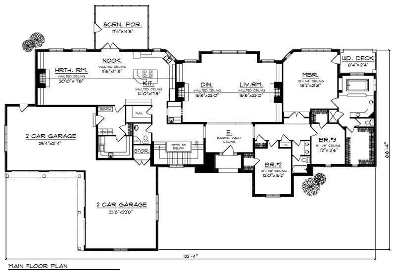 Floor Plan First Story of Country Plan #101-1361