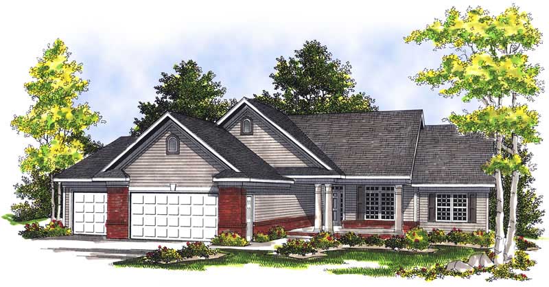 Front View of this 3-Bedroom, 1755 Sq Ft Plan - 101-1435