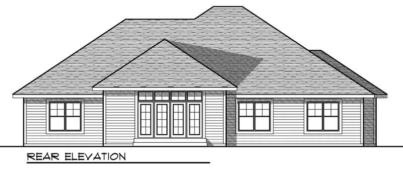 Home Plan Rear Elevation of this 3-Bedroom,2420 Sq Ft Plan -101-1436