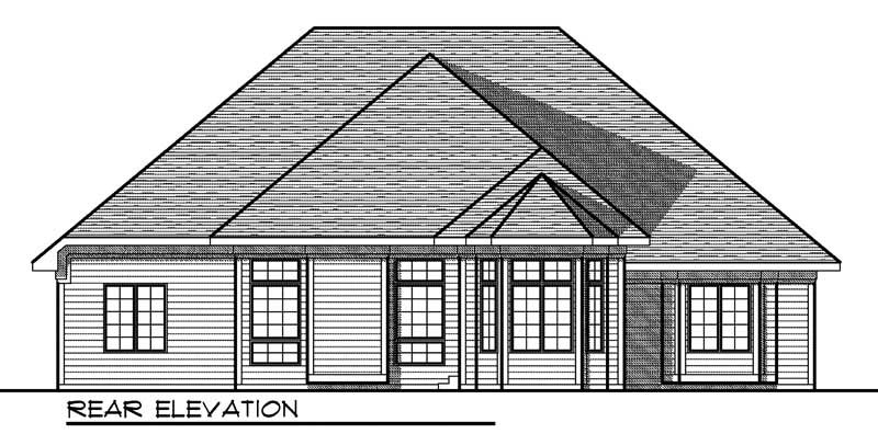 Home Plan Rear Elevation of this 3-Bedroom,2067 Sq Ft Plan -101-1437