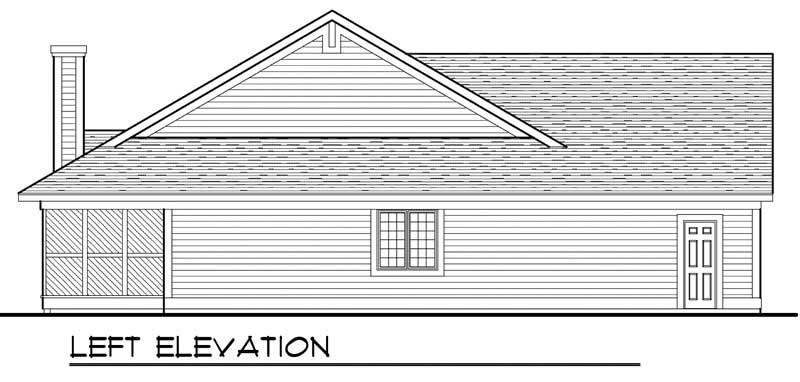Home Plan Left Elevation of this 3-Bedroom,2196 Sq Ft Plan -101-1457