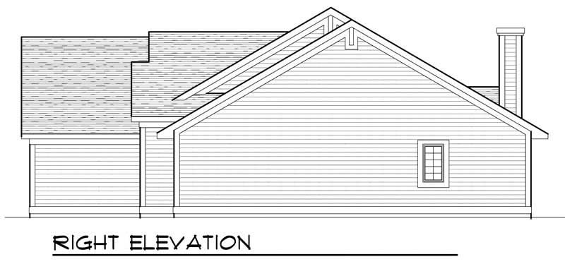 Home Plan Right Elevation of this 3-Bedroom,2196 Sq Ft Plan -101-1457