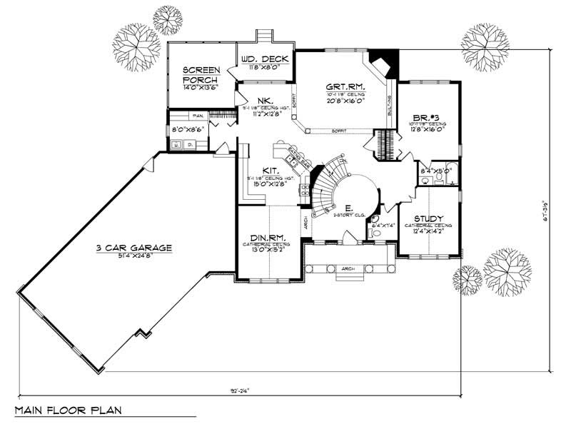Floor Plan First Story of Cape Cod Plan #101-1492