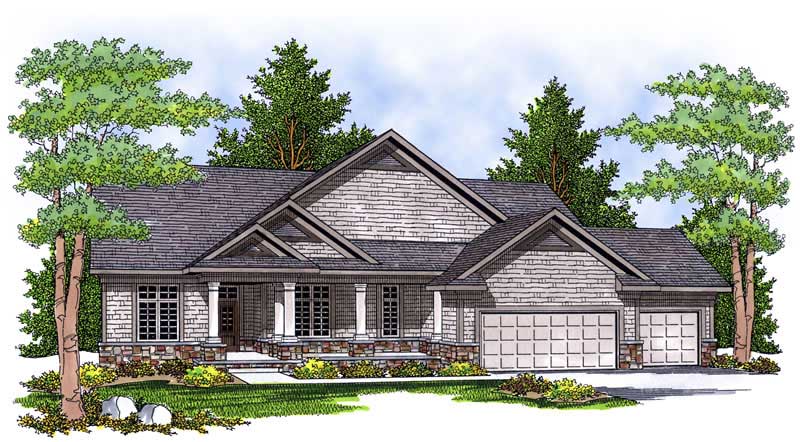 Front View of this 2-Bedroom, 2194 Sq Ft Plan - 101-1498