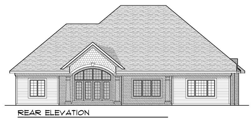 Home Plan Rear Elevation of this 3-Bedroom,2899 Sq Ft Plan -101-1508