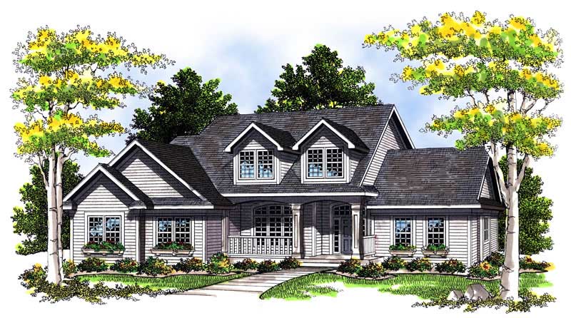 Front View of this 3-Bedroom, 2066 Sq Ft Plan - 101-1540