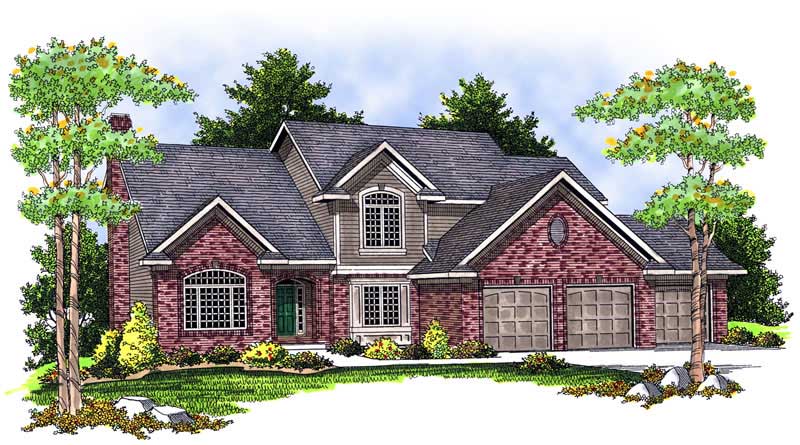 Front View of this 4-Bedroom, 2745 Sq Ft Plan - 101-1563