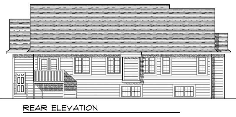 Home Plan Rear Elevation of this 3-Bedroom,1954 Sq Ft Plan -101-1565