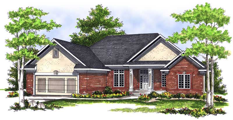 Front View of this 2-Bedroom, 2206 Sq Ft Plan - 101-1576