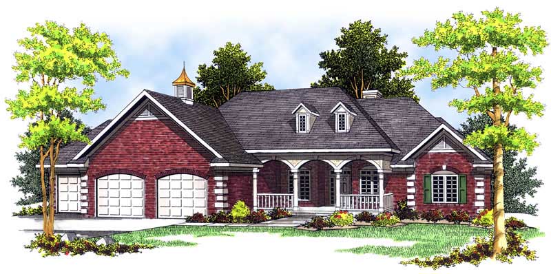 Front View of this 3-Bedroom, 2213 Sq Ft Plan - 101-1592