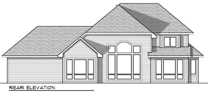 Home Plan Rear Elevation of this 3-Bedroom,2656 Sq Ft Plan -101-1619