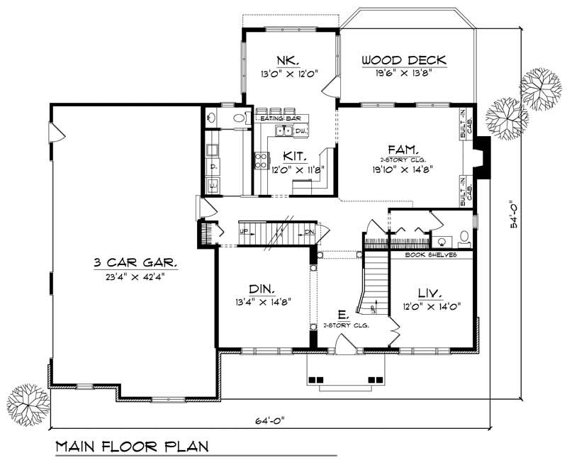 Floor Plan First Story of Country Plan #101-1626