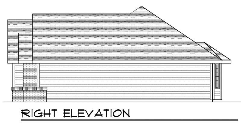 Home Plan Right Elevation of this 3-Bedroom,1859 Sq Ft Plan -101-1629