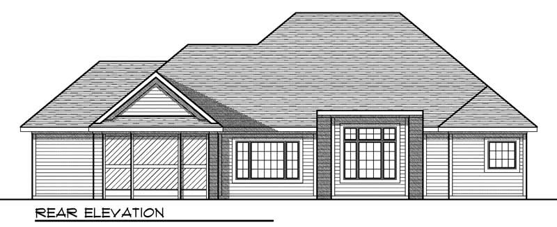 Home Plan Rear Elevation of this 3-Bedroom,2275 Sq Ft Plan -101-1653