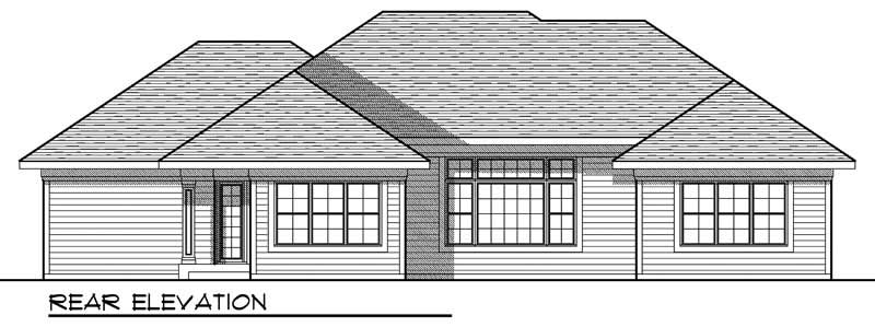 Home Plan Rear Elevation of this 3-Bedroom,1934 Sq Ft Plan -101-1658