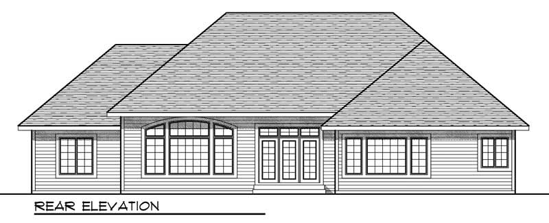 Home Plan Rear Elevation of this 3-Bedroom,2306 Sq Ft Plan -101-1664