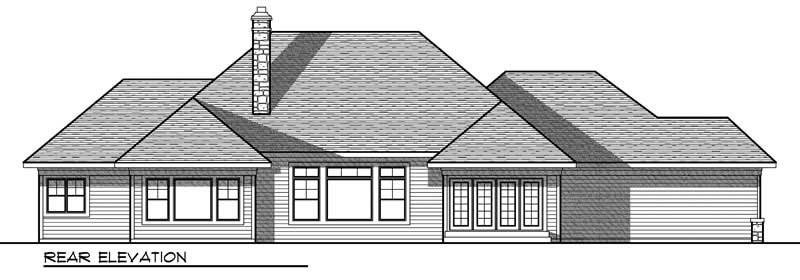 Home Plan Rear Elevation of this 3-Bedroom,2508 Sq Ft Plan -101-1669