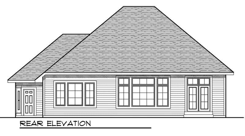 Home Plan Rear Elevation of this 3-Bedroom,1917 Sq Ft Plan -101-1683