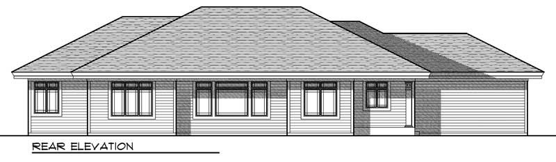 Home Plan Rear Elevation of this 3-Bedroom,2265 Sq Ft Plan -101-1687